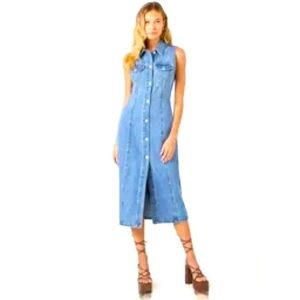House of Harlow 1960 Long Denim Dress